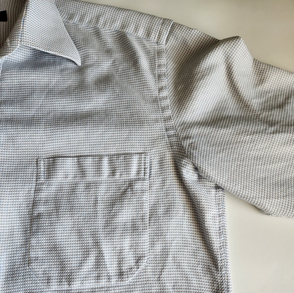 CORNELIANI Mens Button Up Long Sleeve Shirt Size: 16/41 Blue dot - Picture 9 of 15